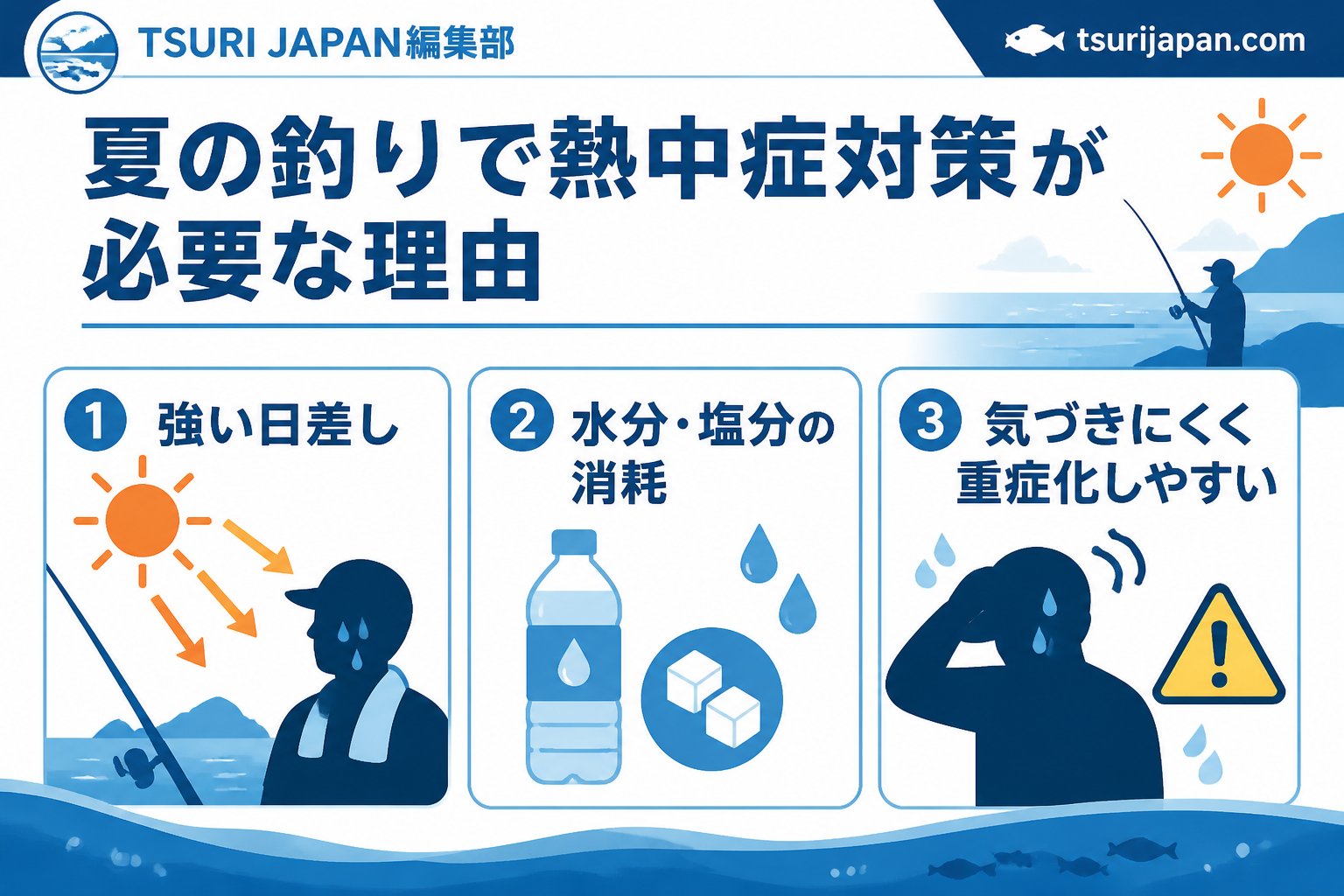 夏の釣りで確認したい熱中症と安全対策