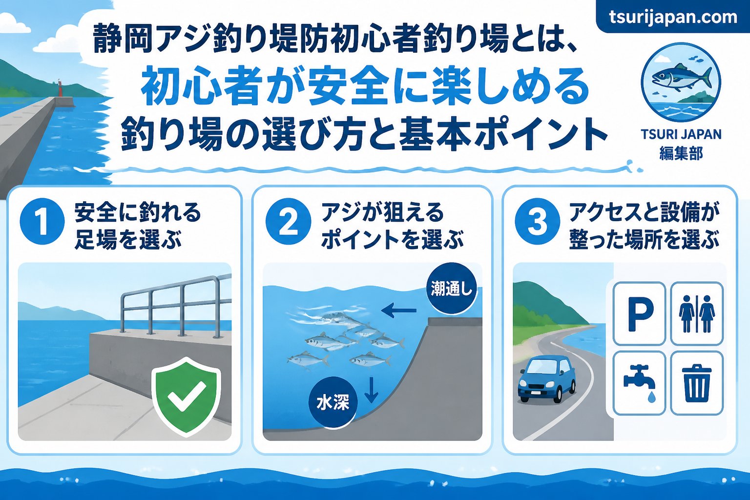 釣り場 静岡アジ釣り堤防初心者釣り場とは、初心者が安全に楽しめる釣り場の選び方と基本ポイント
