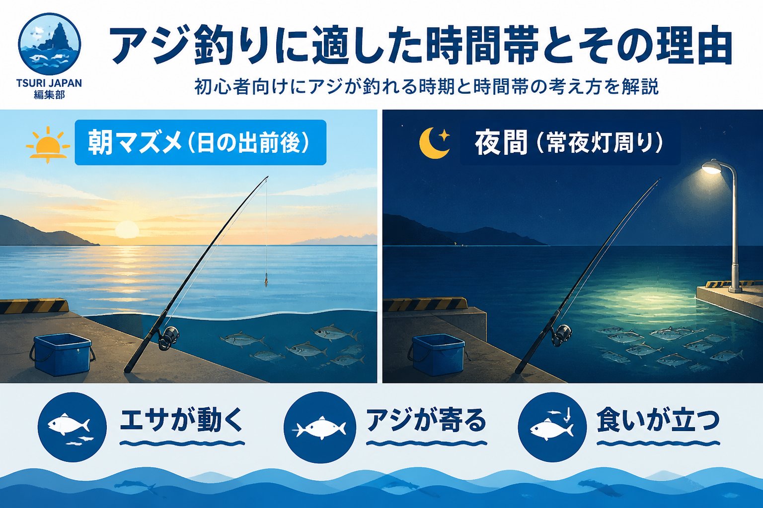 魚種 アジ釣りに適した時間帯とその理由