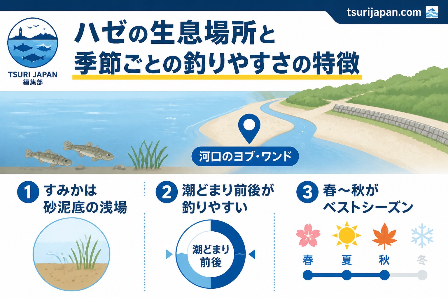 魚種 ハゼの生息場所と季節ごとの釣りやすさの特徴
