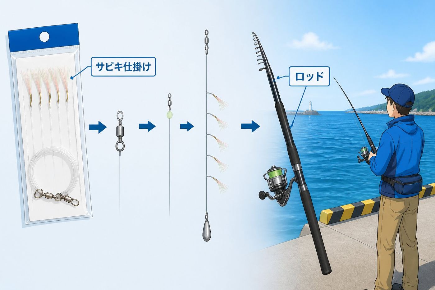 釣具 初心者向けサビキ釣りセットの準備手順と使い方