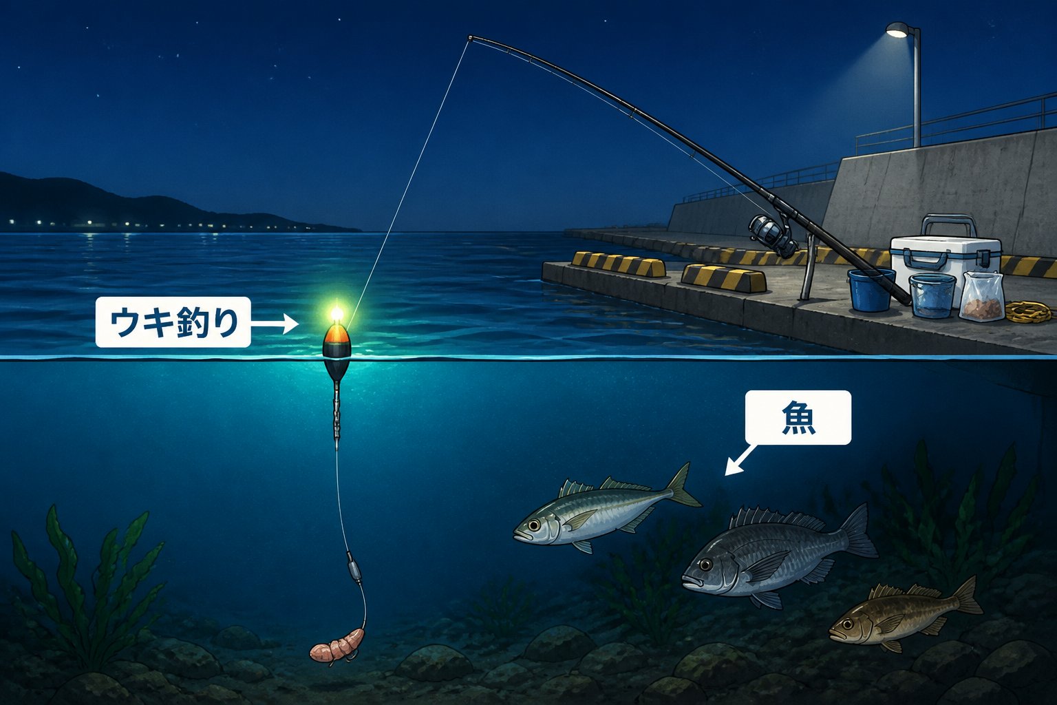 釣具 電気ウキが夜釣りで使われる理由と基本構造