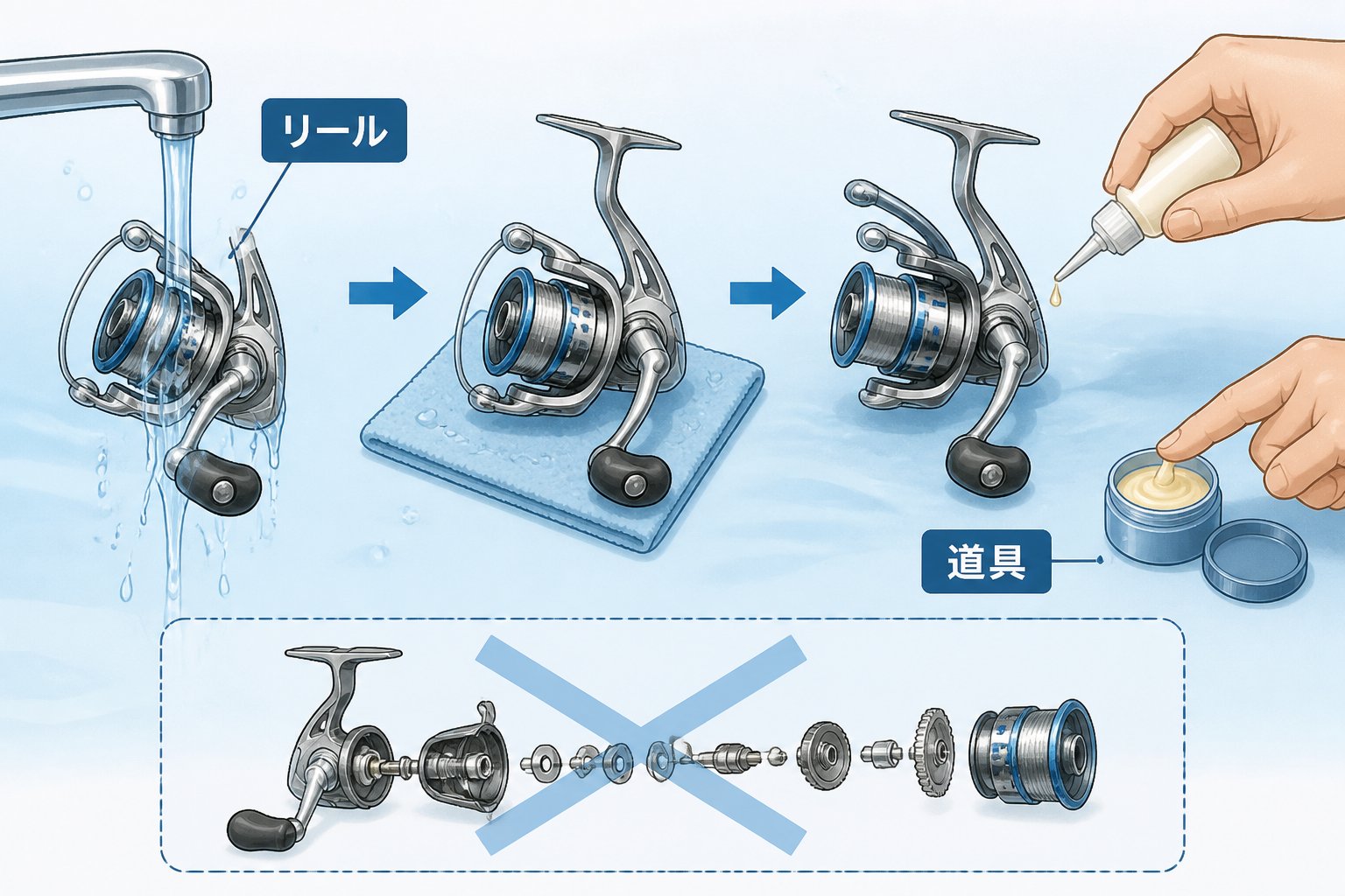釣具 リールの汚れや故障の原因とは?