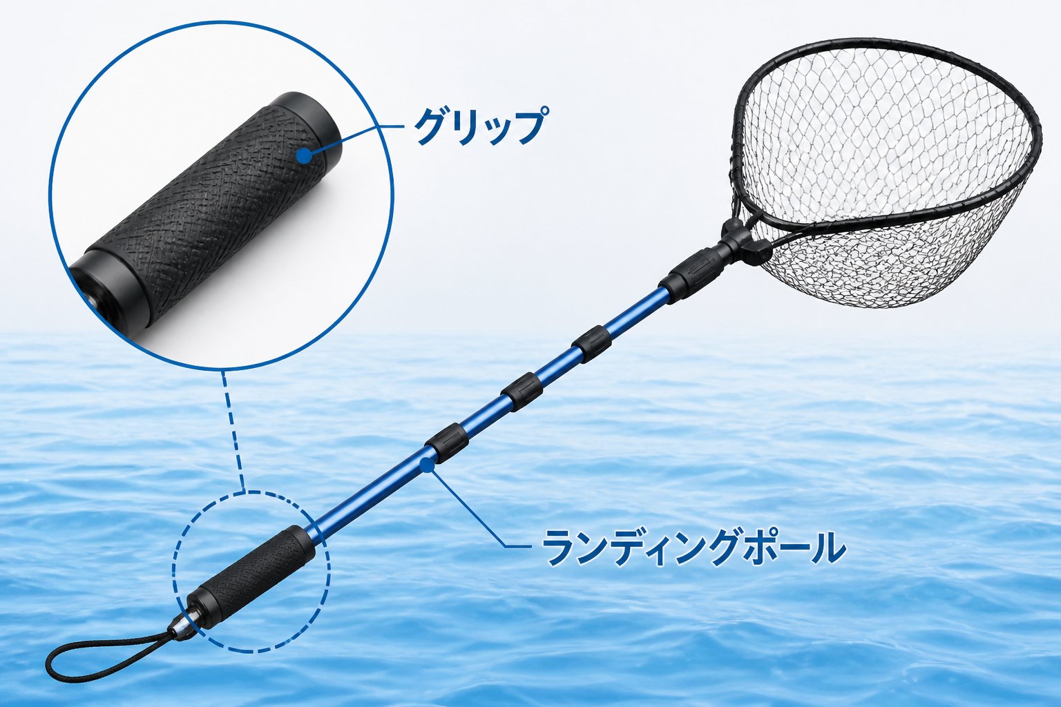 釣具 釣り初心者のランディングポールの正しい使い方手順
