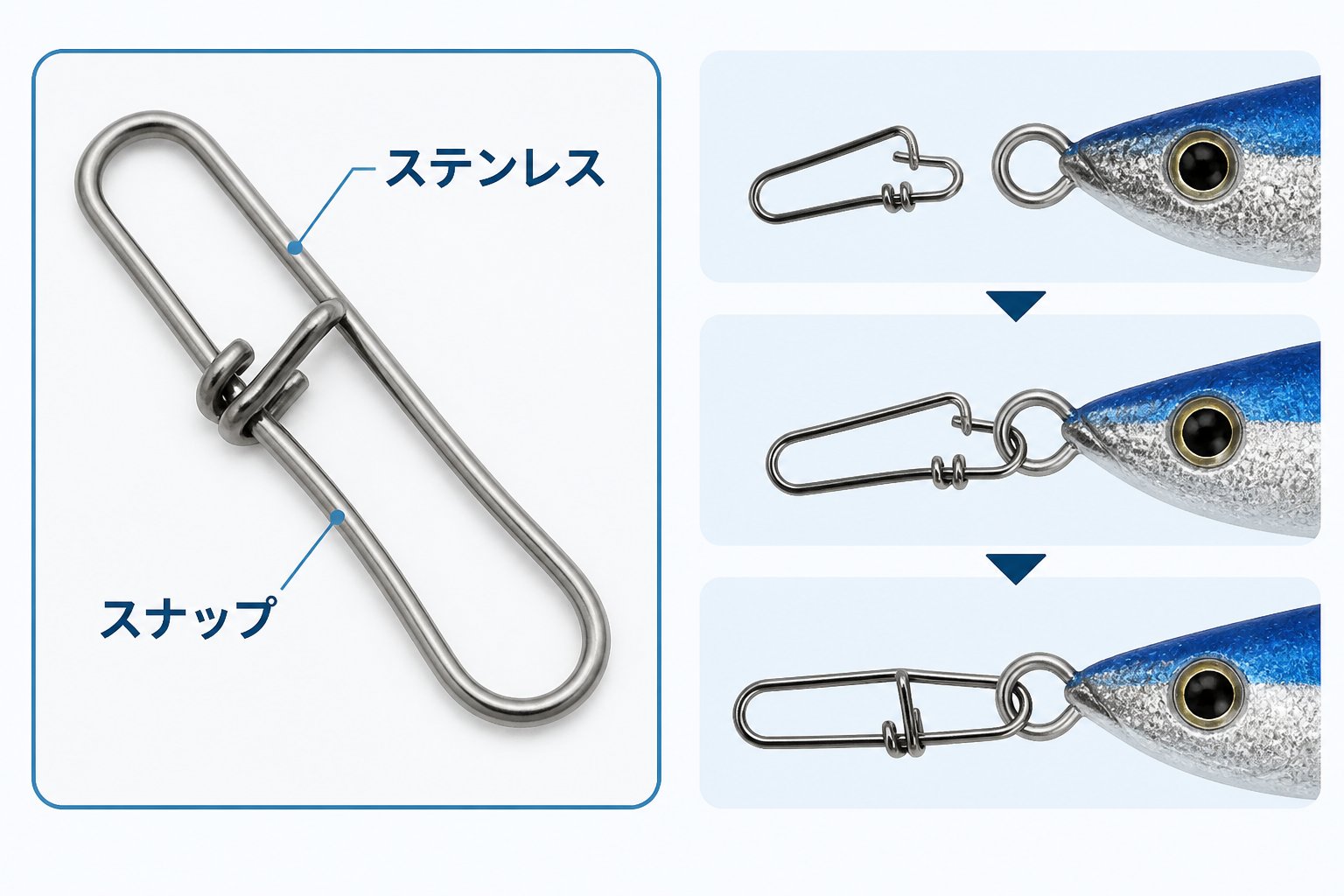 釣具 第1位:DAIWA EGスナップ強軸 速攻