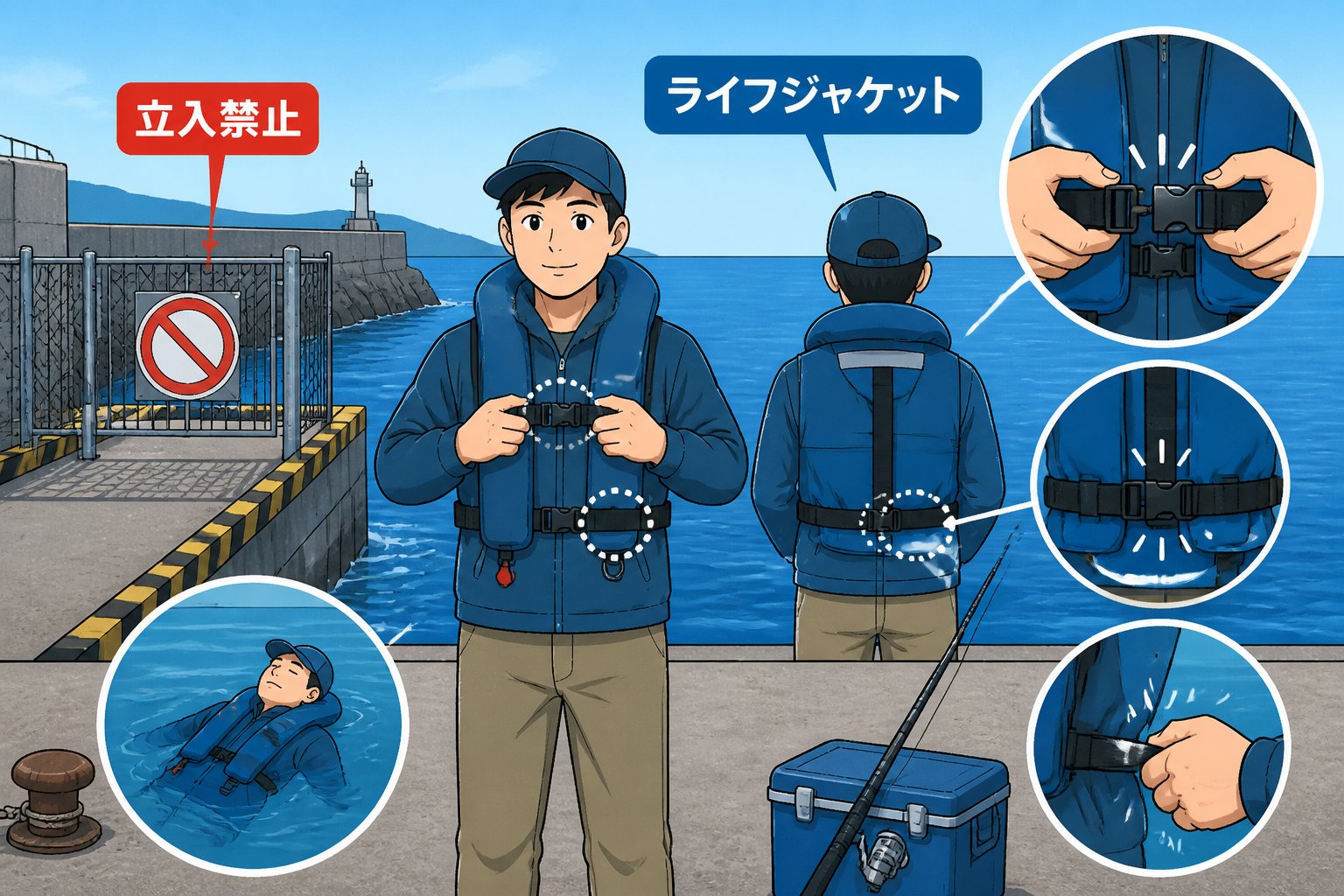 安全 堤防釣りでライフジャケットが必要と初心者が確認する方法