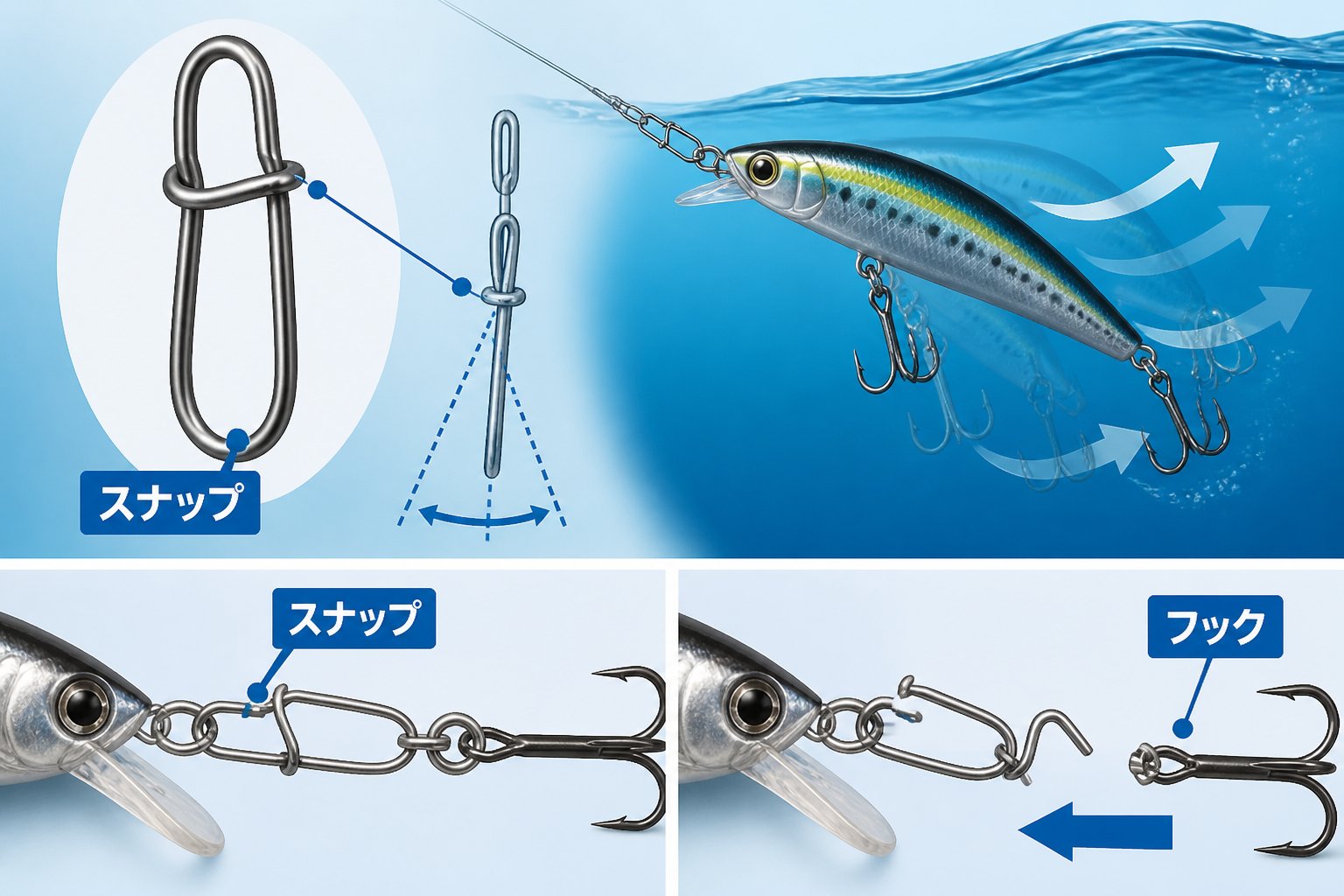 釣具 なぜ釣り初心者はスナップにパロマーノットを使うべきか