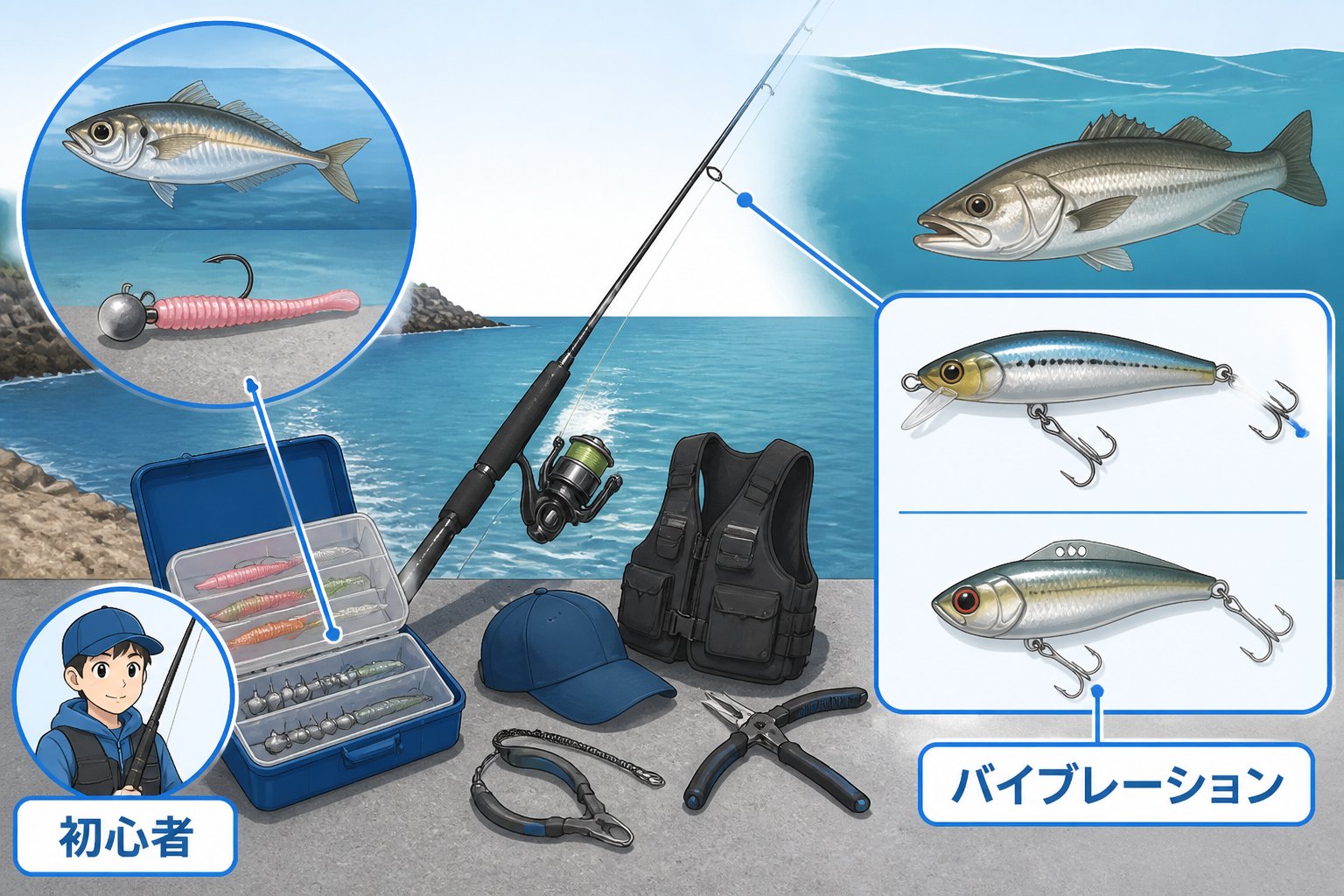 釣り方 ルアー釣りを海で始める初心者に必要なものと安全な準備