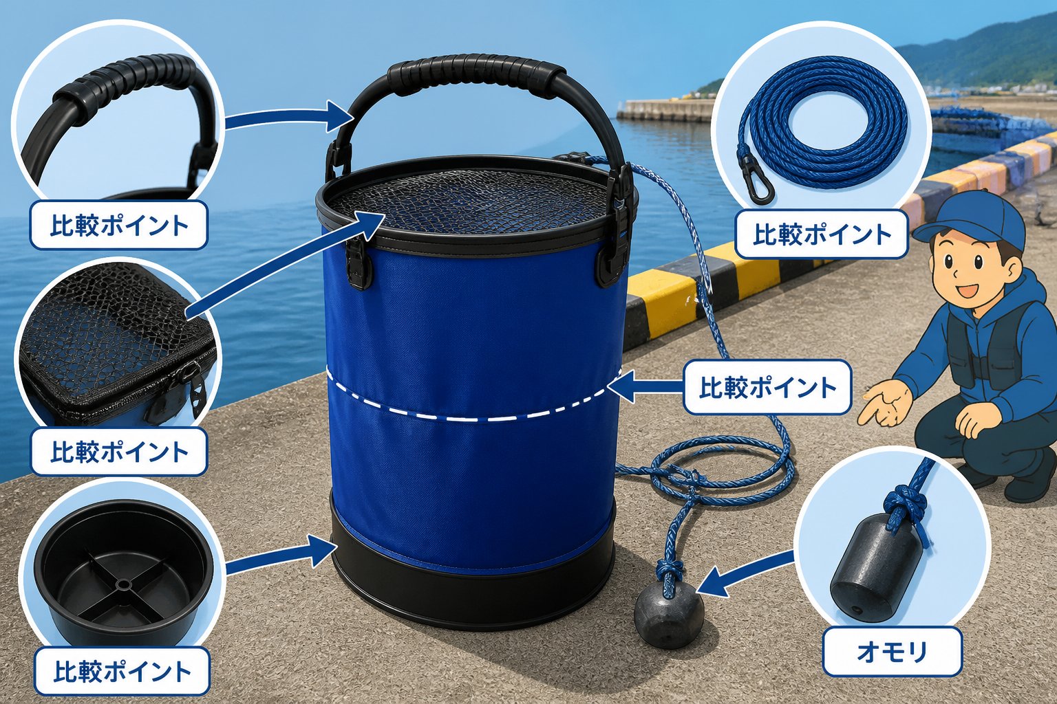 釣具 釣り初心者の水汲みバケツランキングの比較基準
