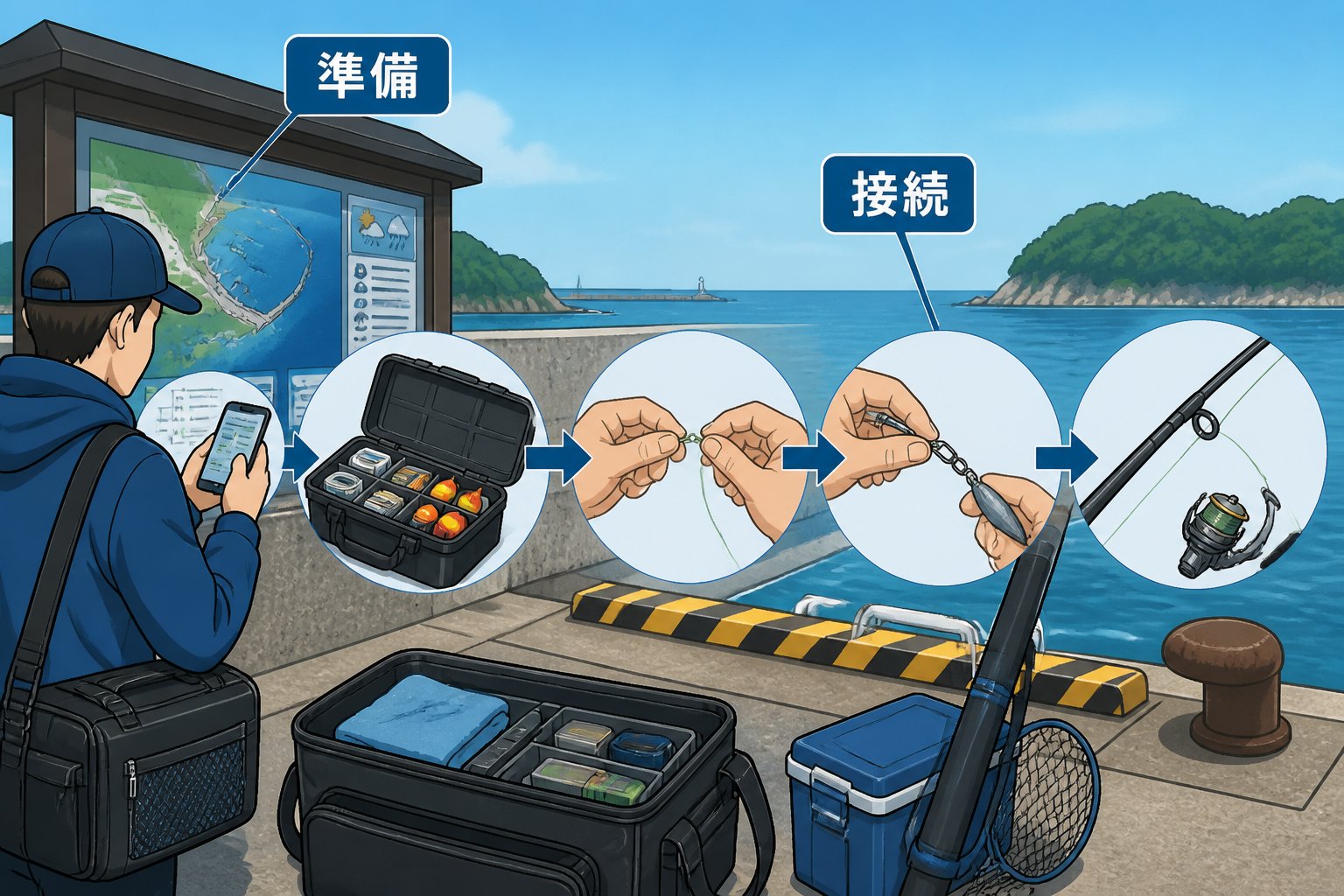 釣具 釣り初心者の釣行持ち物のまとめ方と持ち運び手順