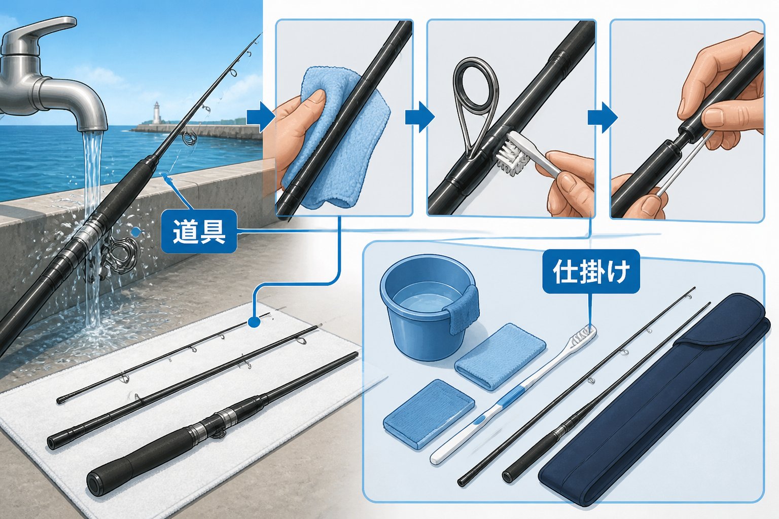 釣具 釣り初心者が知るべき釣り竿の手入れ判断基準