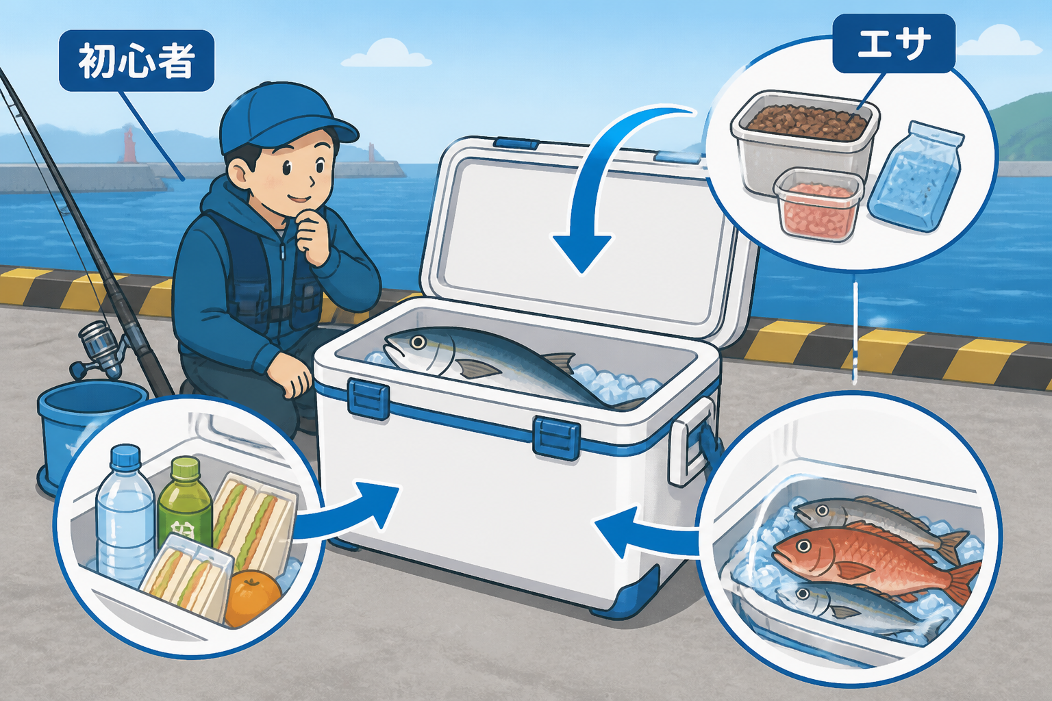 釣り用クーラーボックスの容量を選ぶ前に確認すること