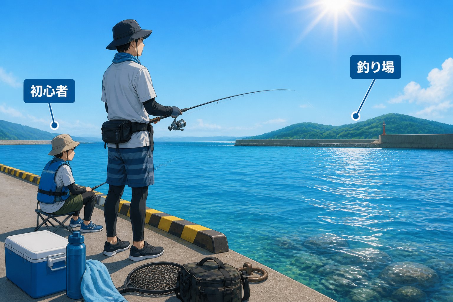 夏の釣りで熱中症を防ぐ！持ち物と暑さ指数を使った安全対策チェックリスト「夏の釣りで熱中症対策が必要な理由」の図解