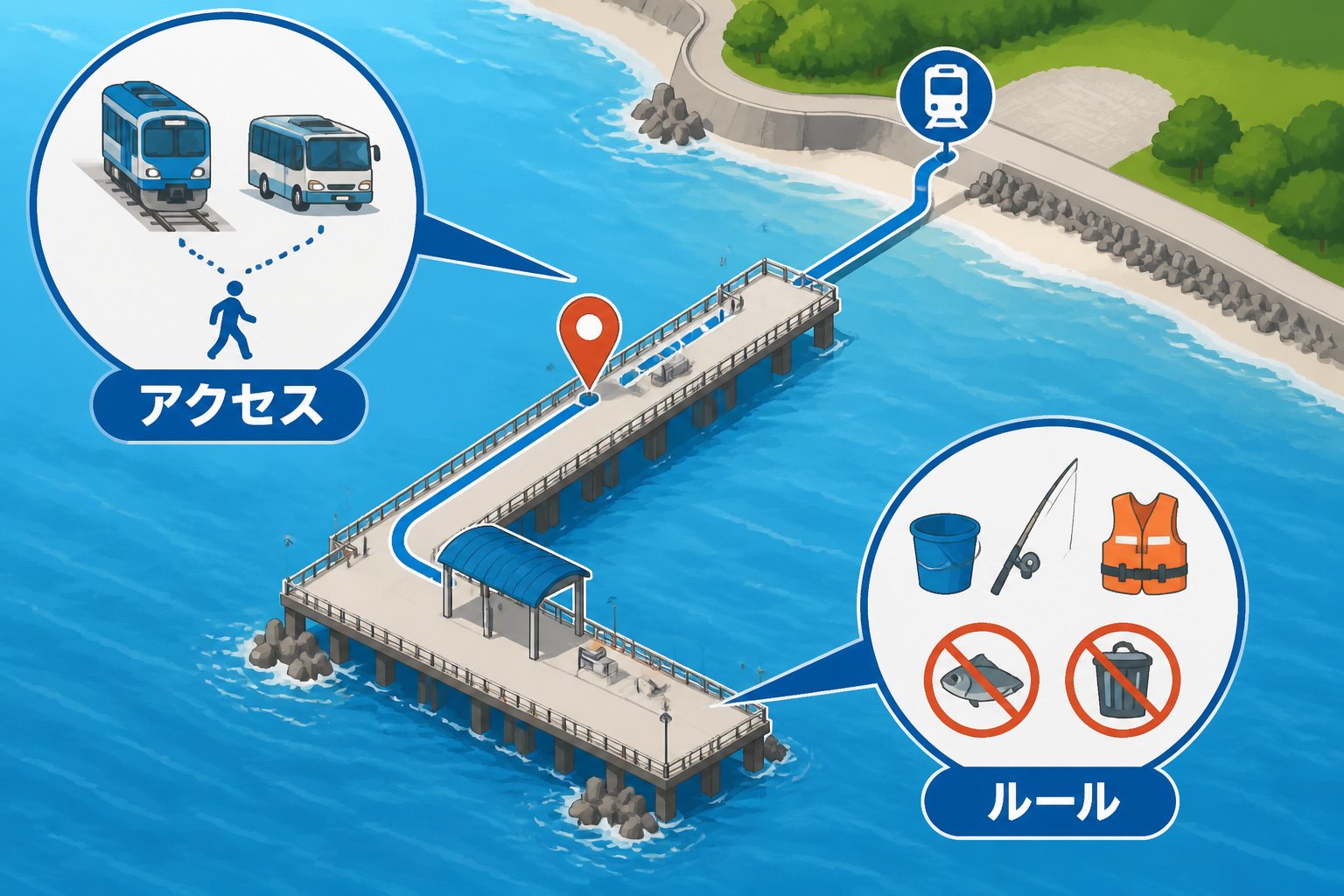 兵庫県の海釣り公園ランキング|初心者・親子向け3施設を100点比較「兵庫県の初心者・親子向け海釣り公園ランキング」の図解