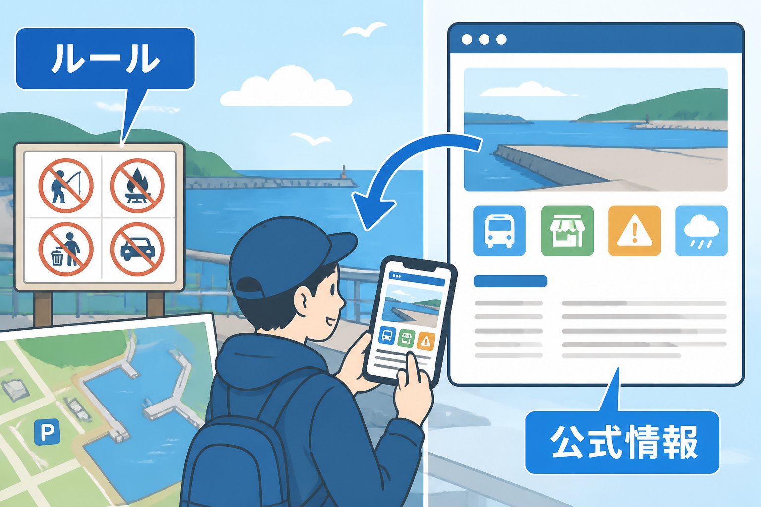 千葉県の釣り場ランキング|初心者・親子向け3施設を100点比較「ランキングは5項目・合計100点で比較」の図解