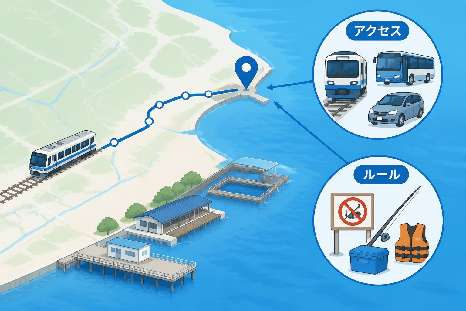 千葉県の釣り場ランキング|初心者・親子向け3施設を100点比較「千葉県の初心者・親子向け釣り場ランキング」の図解