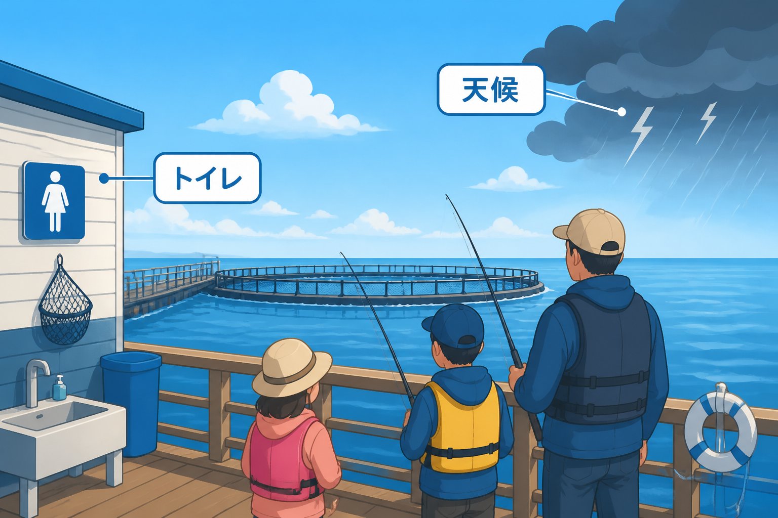 大阪府の海上釣り堀ランキング|初心者・親子向け3施設を100点比較「3施設の評価理由を公式情報ベースで確認」の図解