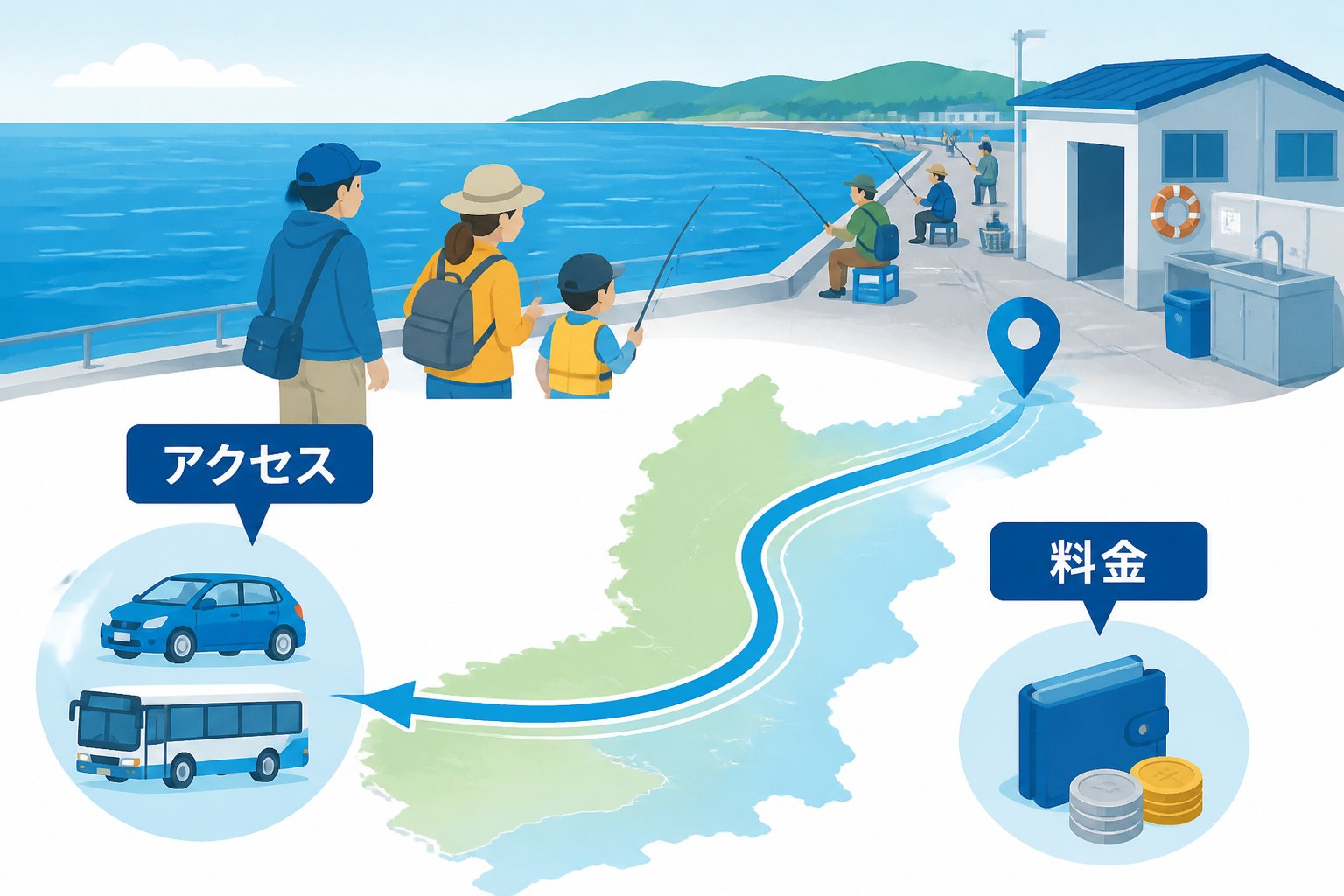 新潟県の初心者・親子向け釣り施設TOP5|アクセス・料金・安全面で徹底比較「新潟県で初心者や親子が安心して楽しめる釣り施設は?」の図解