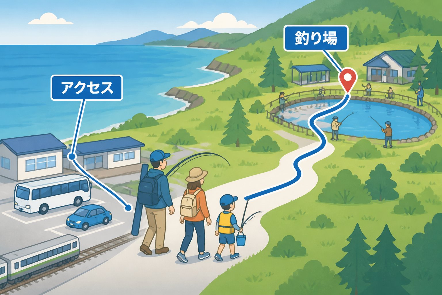 北海道初心者・親子向け管理釣り場TOP5比較｜手ぶらで安心の釣り体験「北海道で初心者や親子が楽しめる管理釣り場はどこ？」の図解