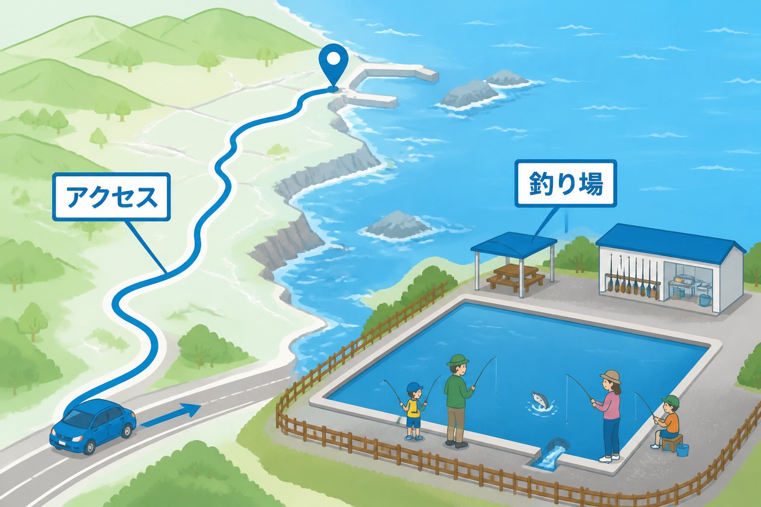 岩手県初心者・親子向け管理釣り場TOP5|手ぶらOK施設を徹底比較「岩手県で初心者や子ども連れにおすすめの管理釣り場は?」の図解