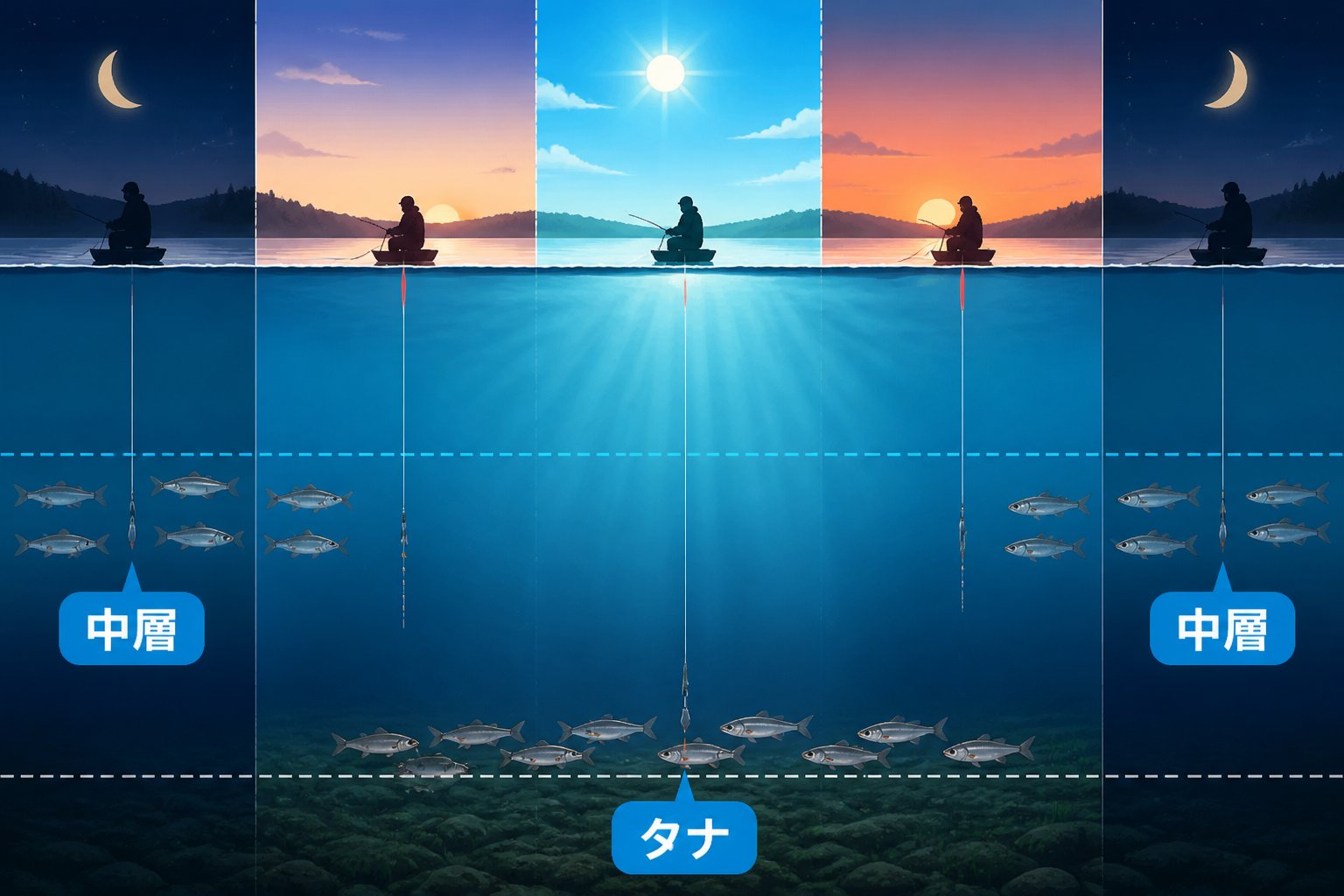釣り方 ワカサギの釣れるタナが変動する原因とは？