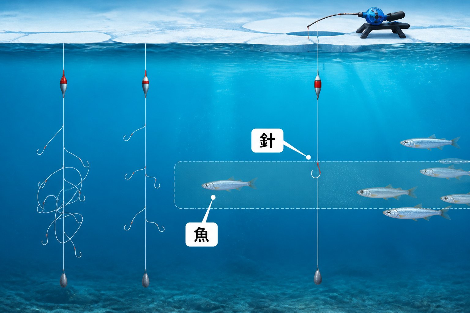 釣り方 初心者が知るべきワカサギ釣り方のタナの探り方と判断基準