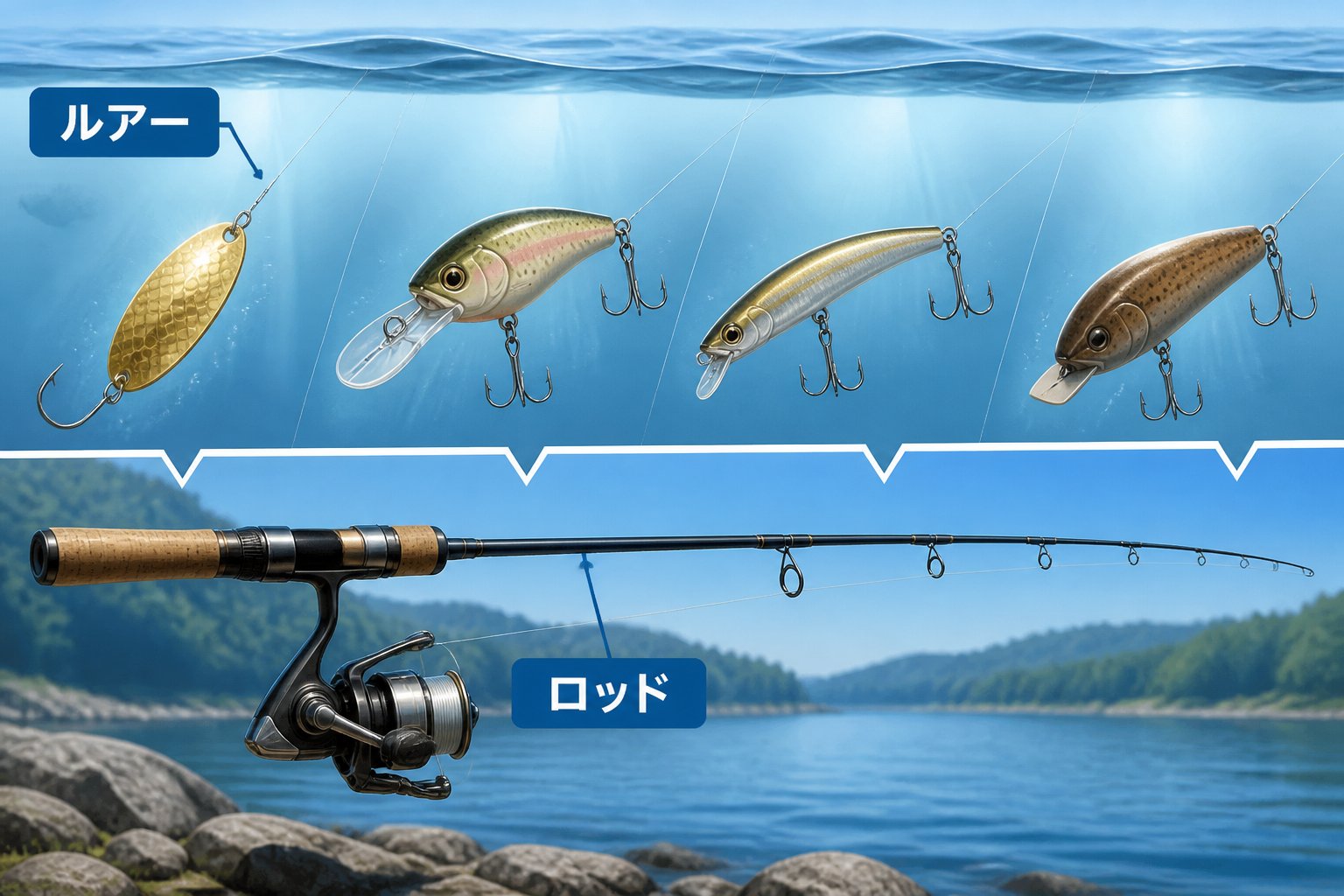 釣具 釣り初心者がトラウトロッドのルアー対応で比べるランキングの比較基準