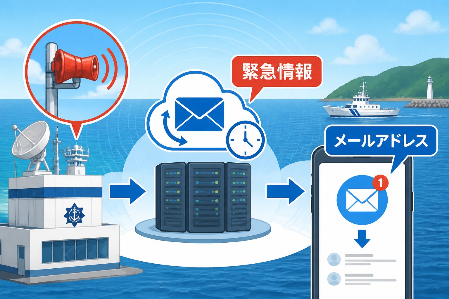 安全 海上保安庁の緊急情報配信サービスの登録と利用手順