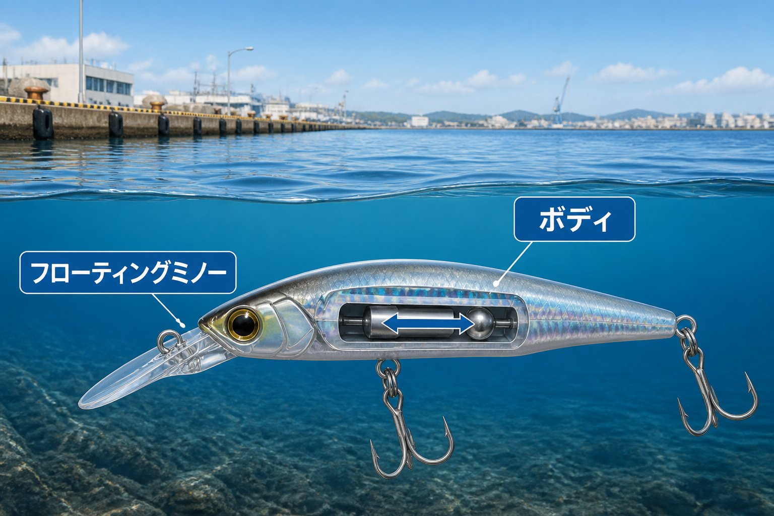 釣具 ミノーのフローティングとシンキングの違いの原因とは