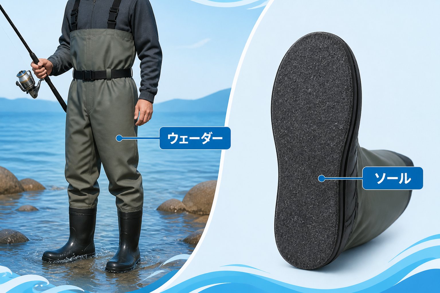 釣具 釣り初心者がウェーダーの透湿とソールを比べるランキングの比較基準