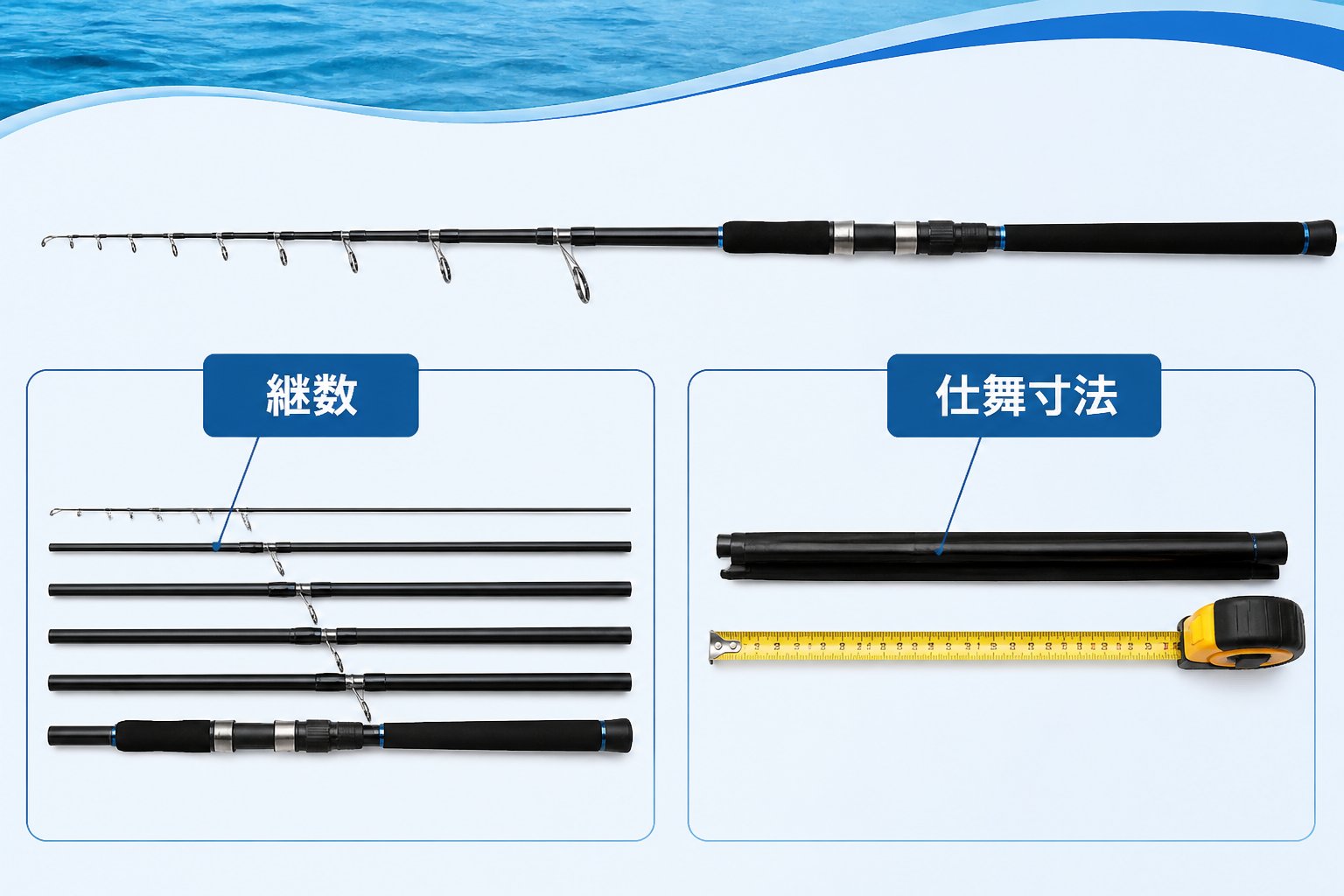 釣具 カゴ遠投竿の長さと錘負荷を比べるランキングの比較基準